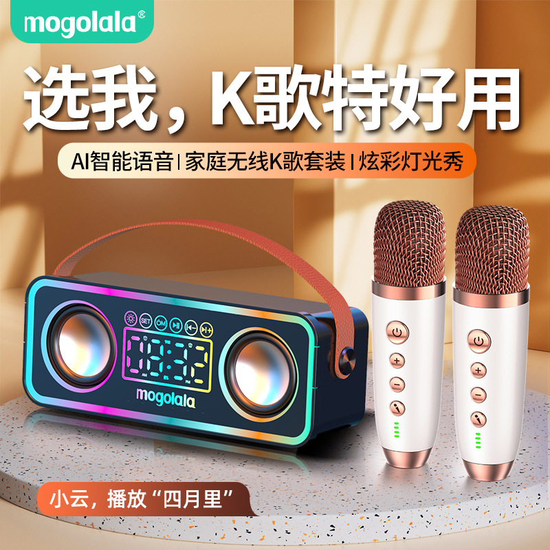 Home ktv Sound card audio suit mobile live microphone all-in-one Bluetooth Speaker Microphone full set