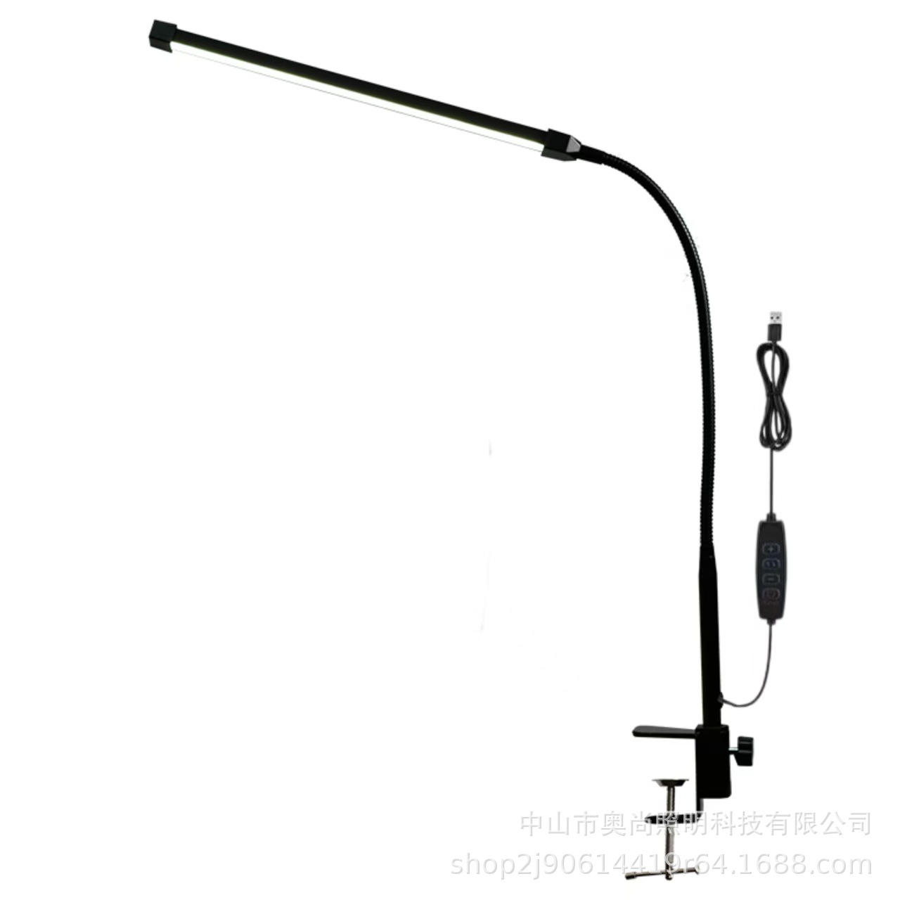 Amazon led clip lamp dormitory desk reading bedside clip lamp USB powered beauty lamp lighting lamp bracket