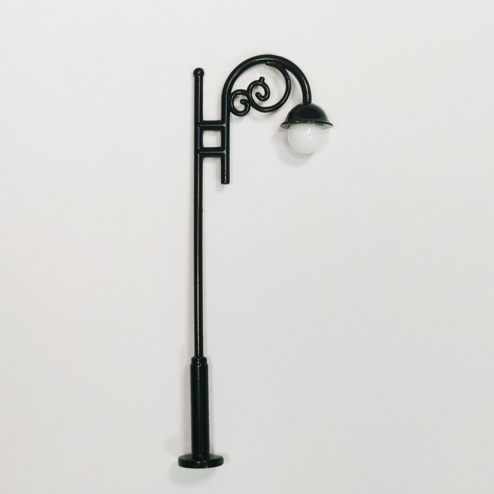 The Miniature Ornaments Will Not Light up [Metal Integrated Solid Street Lights] No Fear of Bending or Painting, Micro Landscape Model