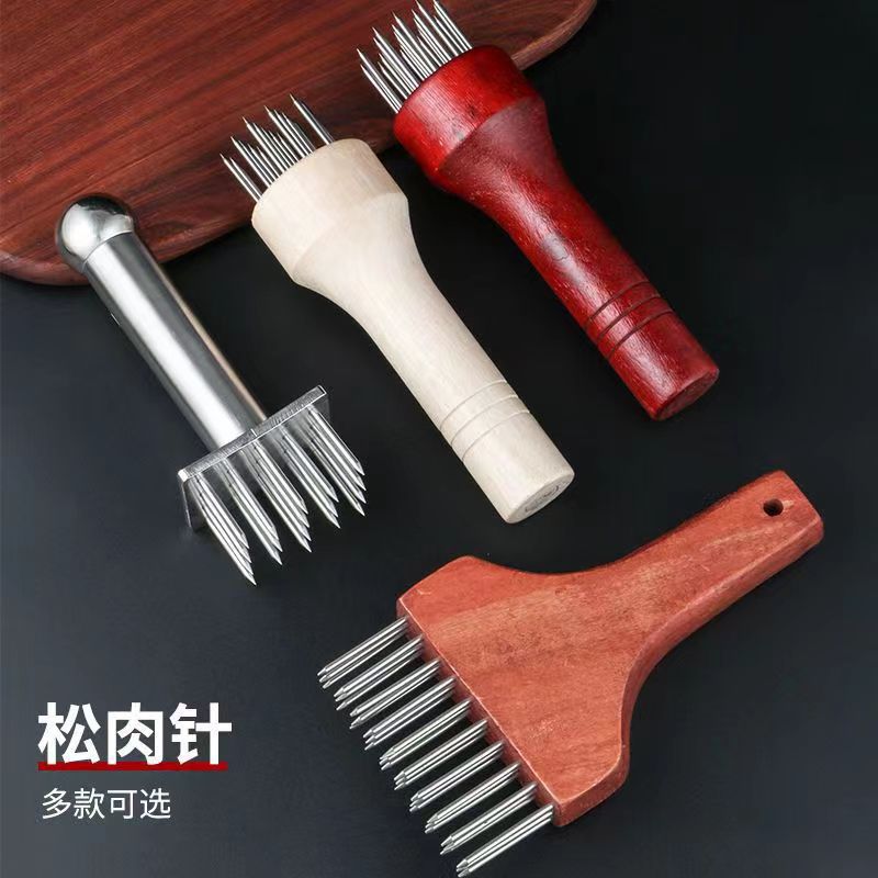 Машина для завязывания мяса с деревянной ручкой игла из сосны для завязывания мяса с нержавеющей стали для нежного мяса