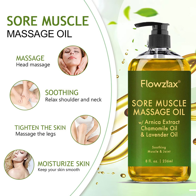 Cross-Border Exclusive Foreign Trade Full English Soothing and Moisturizing Body Massage Soothing Oil Chamomile Essential Oil Body Massage Oil