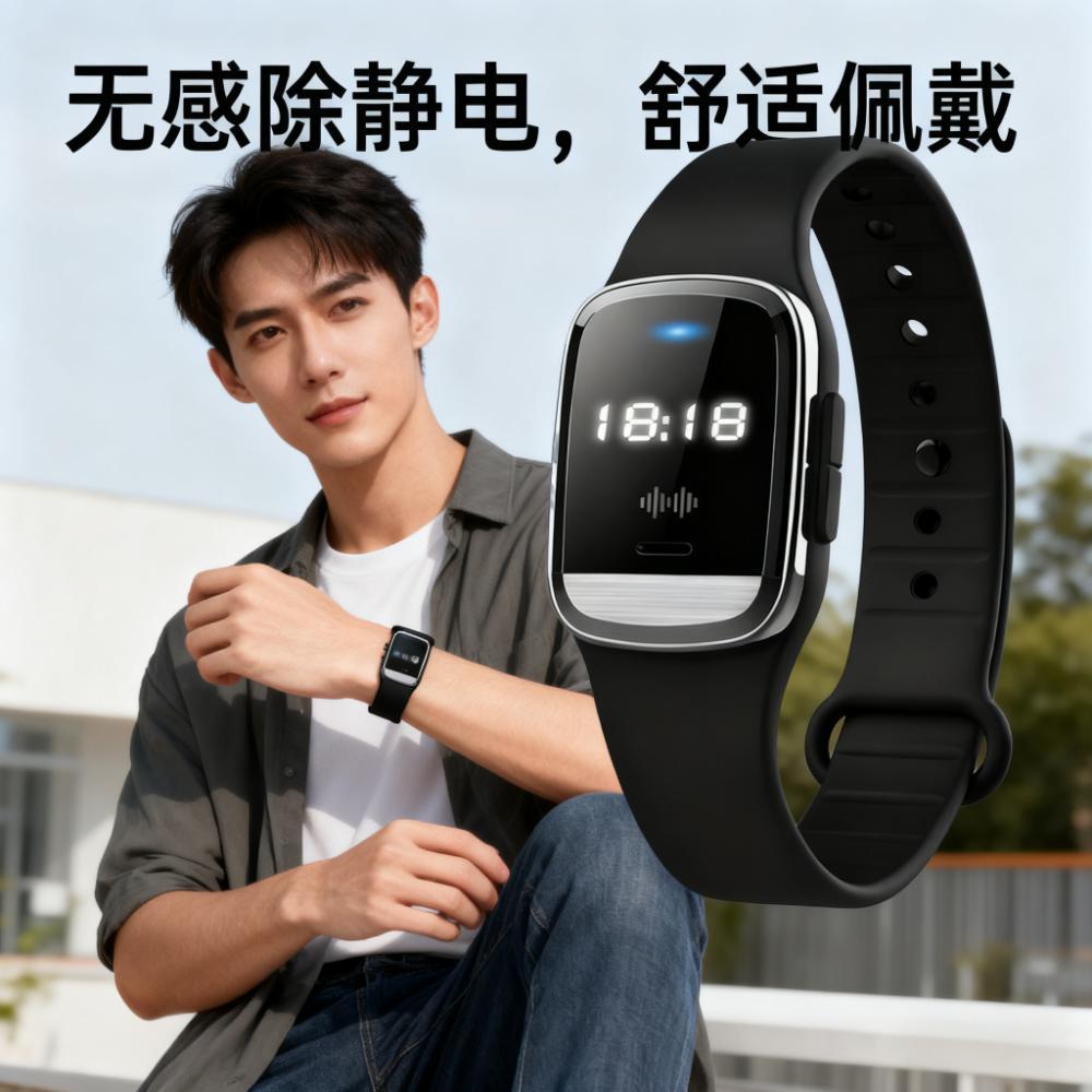 Интеллектильный антистатический браслет для удаления статического электричества для мужчин и женщин