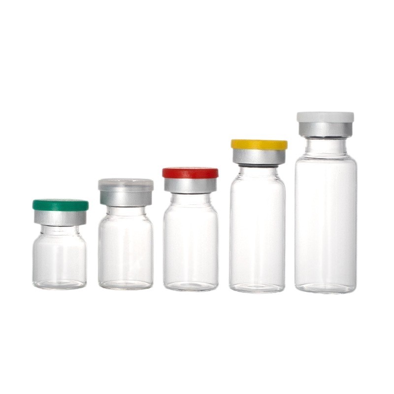 Transparent Vial 3Ml5Ml7Ml10Ml Aluminum-Plastic Tear-Off Cap Tube Glass Bottle Packaging Freeze-Dried Powder Sub-Packaging Bottle