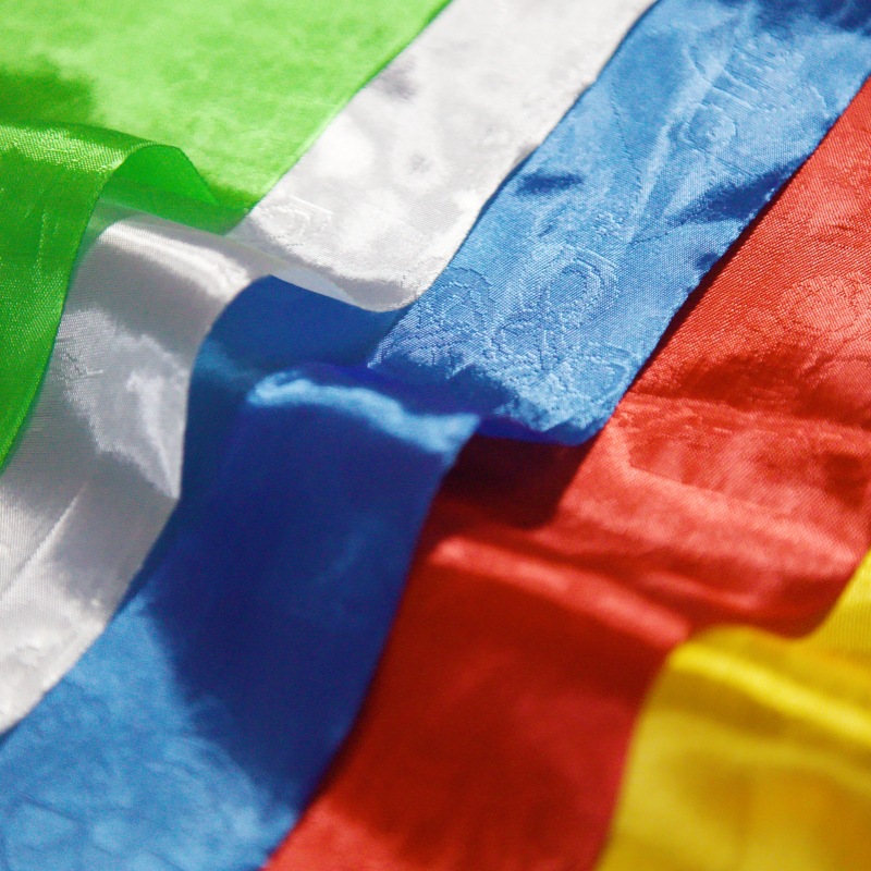 Wanyan Hada Factory Direct Sales Hada Xizang 3. Meters Mongolian Five-Color Mongolian Jacquard Hada Blue