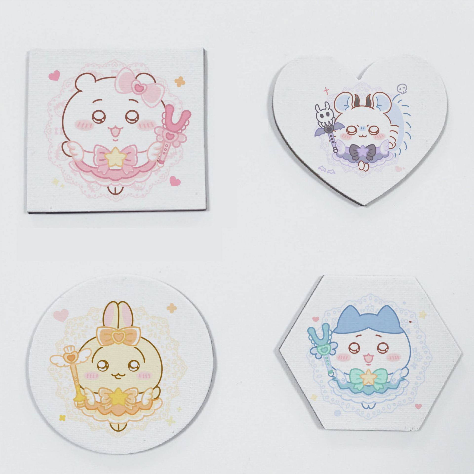 Customized Heart Square Hexagon Round Five-Pointed Star 3 Inches 10cm Mini Refrigerator Magnet Magnetic Oil Painting Board