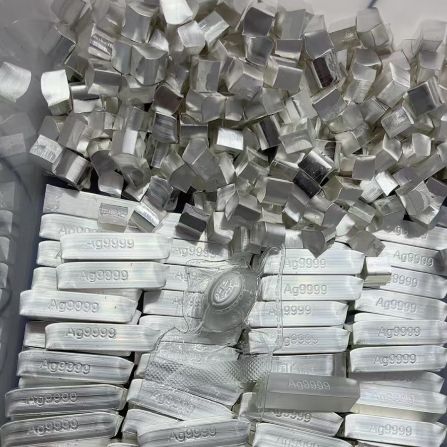 Investment Silver Bar Raw Material Ag9999 Pure Silver Silver Brick Silver Bar Source Factory Collection Wholesale Silver Material Silver Ingot