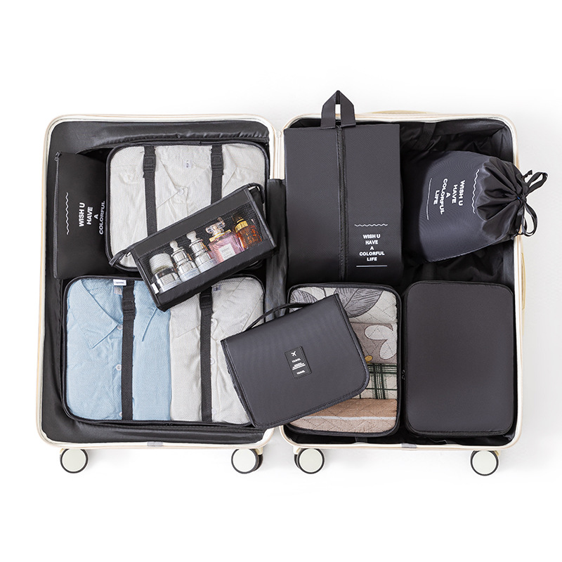 Cross-border Travel Storage Bag Eight-piece Set Business Travel Storage Bag Large Capacity Storage Bag Waterproof Travel Storage Bag