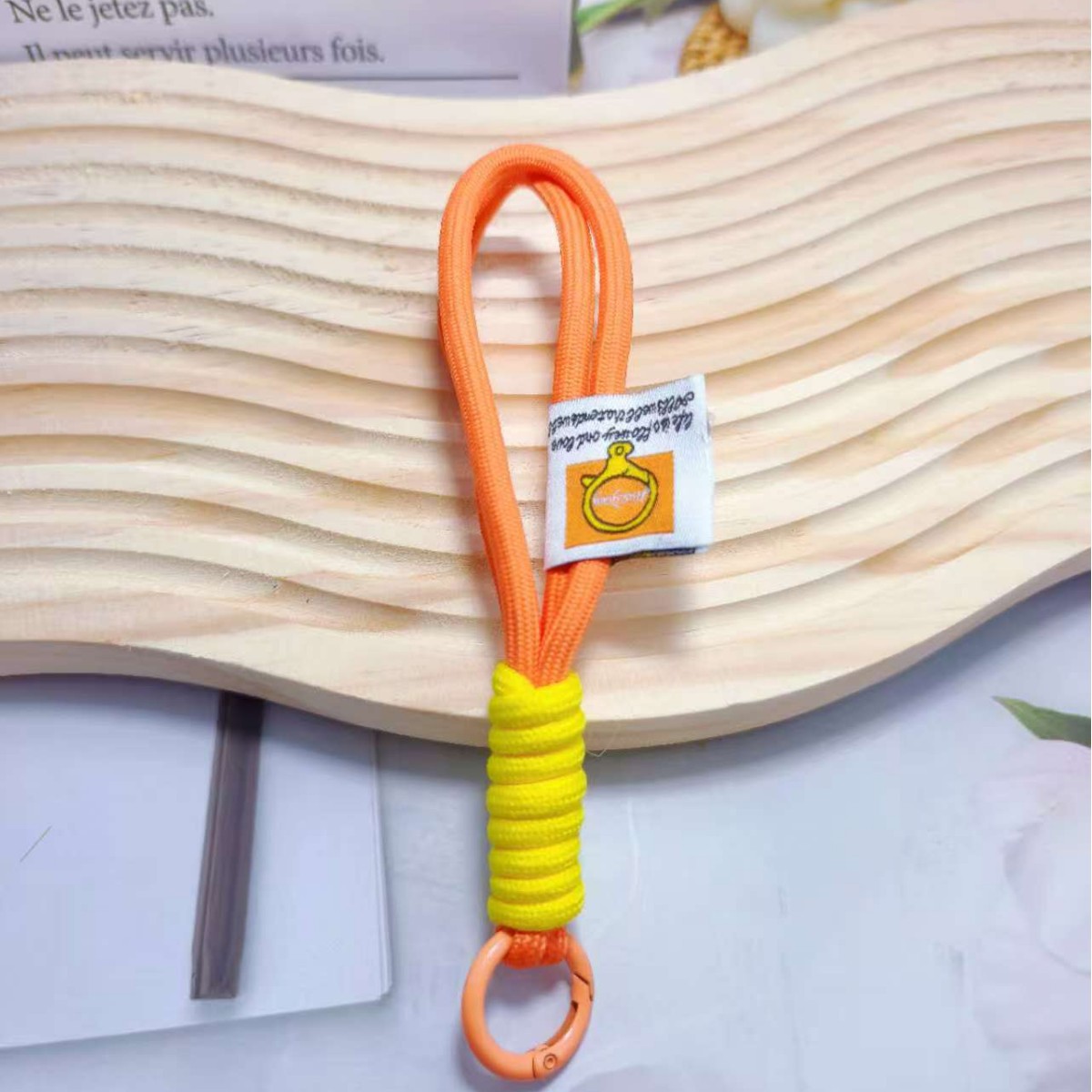 Ins Han Feng Double Color Hemp Rope Mobile Phone Lanyard Bag Hanging Ornaments Car Keychain Fashion Brand Pendant Suitable for Couple