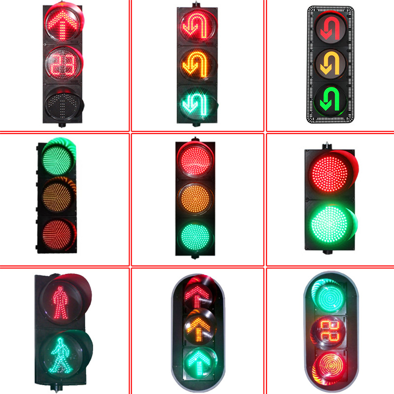 Manufacturers supply aluminum traffic lights LED countdown solar traffic lights three-color warning pedestrian lights