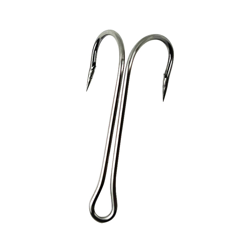 Two Hook Luya Hook with Barbed Double Hook Anchor Hook Sea Fishing Tying Line Double Line Thunder Frog Hook Chicken Claw Hook Fishing Gear Wholesale