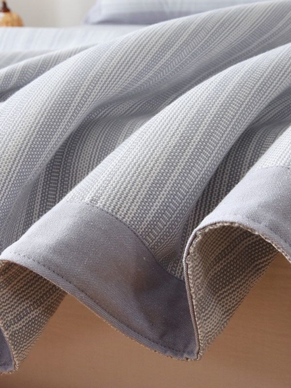 Shandong Extra Thick Pure Cotton Coarse Cloth Summer Mat Bed Sheet Three-Piece Set Summer A-Grade Premium Rattan Mat Wholesale