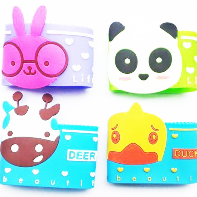 Factory Direct Sales Pvc Soft Rubber Cup Cover, Cute Cartoon Soft Rubber Cup Cover, Simple Cup Leather, Non-Slip, Anti-Fall, Insulated Cup Cover