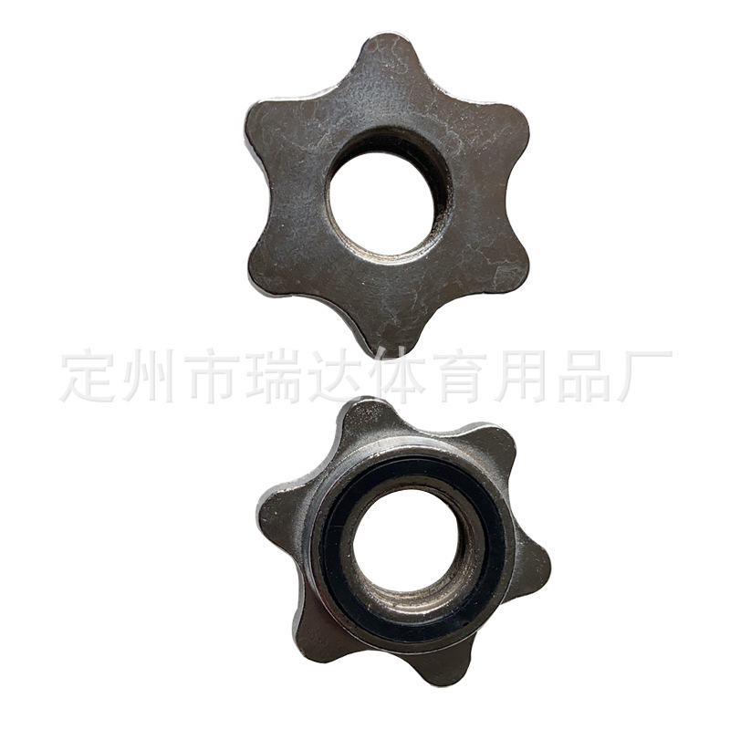 Factory sales dumbbell bar screw barbell bar shoulder pad boxing sandbag iron chain cast iron hexagon double risk nut clip