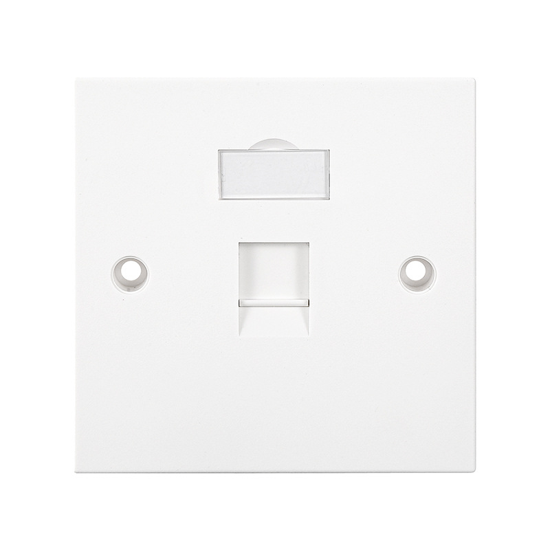 European-Style British Single/Double Port Network Panel Information Rj45 Telephone Voice Module Matching Combination Single/Double Panel