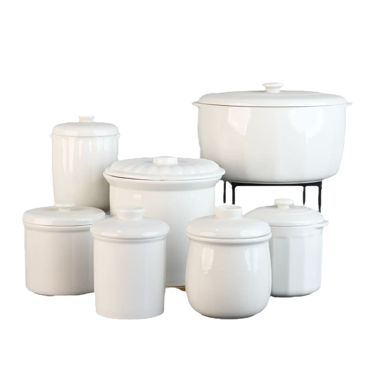 Ceramic Stew Pot Household Water-proof Crock Stew Pot Soup Pot Bird's Nest Stew Soup small size Large Capacity Steamed Egg Bowl Wholesale