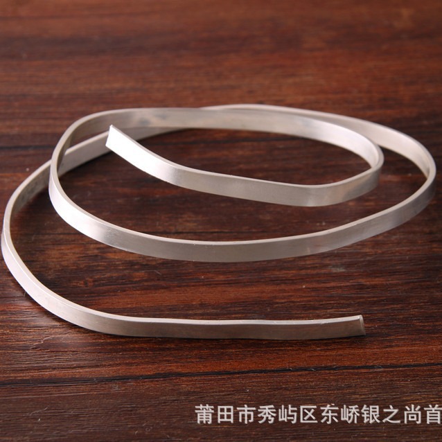 Pure Silver 9999 Semi-Finished Silver Piece Sterling Silver Bracelet DIY Ring Silver Bar Handmade Silver Jewelry Processing Silver Material