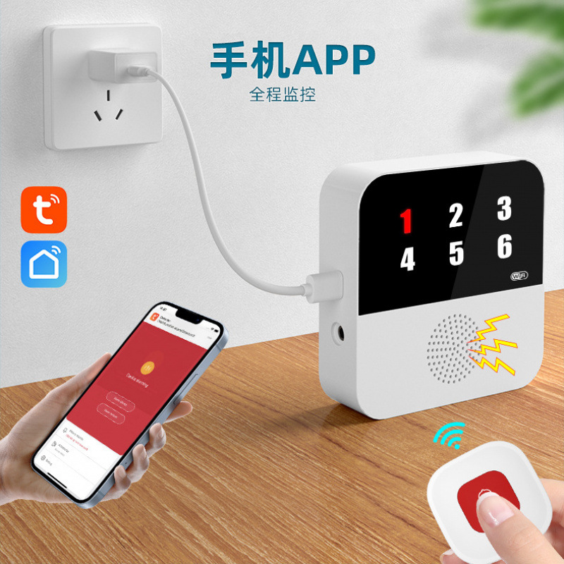Tuya Wifi Emergency Call Device Smart Sos Emergency Help Button Alarm Host for Home One-Button Calling