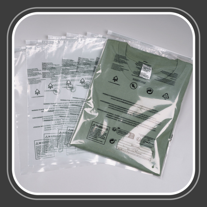 Триман французский микромаркировочный предупреждающий пакет с застежкой, прозрачный пакет для одежды, упаковка с экологической защитой шести стран