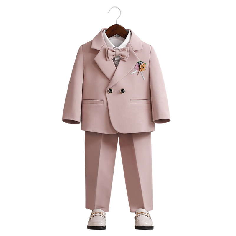 Children's suit suit autumn and winter New boys' British flower girl wedding dress children's birthday one-year-old dress delivery