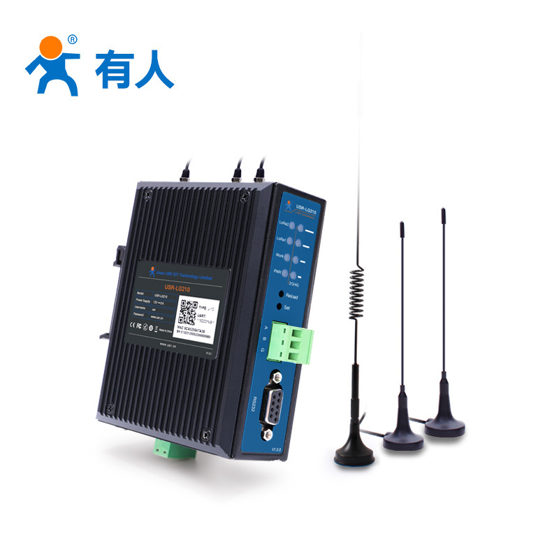lora wireless gateway RS232/485 remote network acquisition 4500m data transmission manned USR-LG210