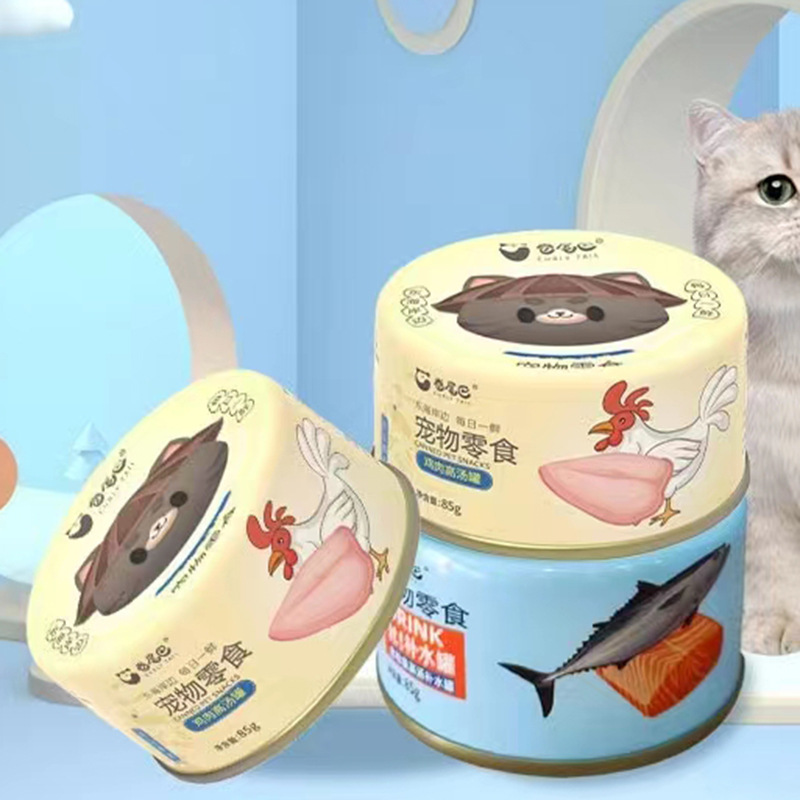 Консервированное белое мясо кошки с завитком смешанного вкуса для котят набор для набора веса питательные лакомства для кошек