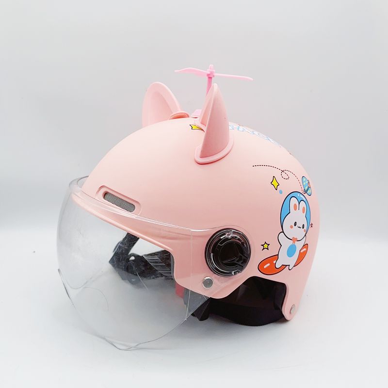 3C Kidsren's Certified Helmet for Boys and Girls Summer Four Sun Protection Cute Electric Car Half Helmet Baby Safety Helmet Kindergarten