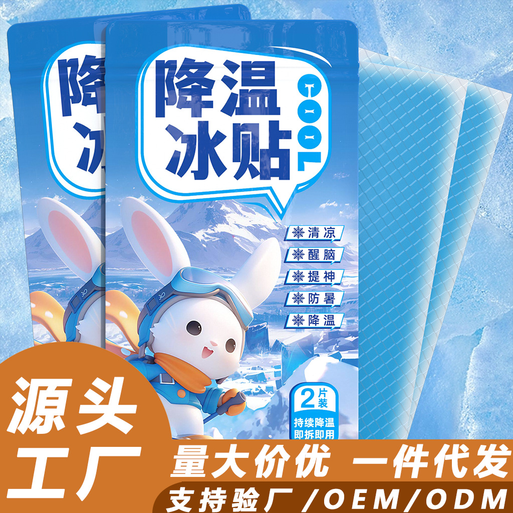 Student Military Training Cooling Ice Sticker Heat Reduction Ice Sticker Summer Fishing Heatstroke Prevention and refreshing Mobile Phone Heat Dissipation Sticker Cool Sticker