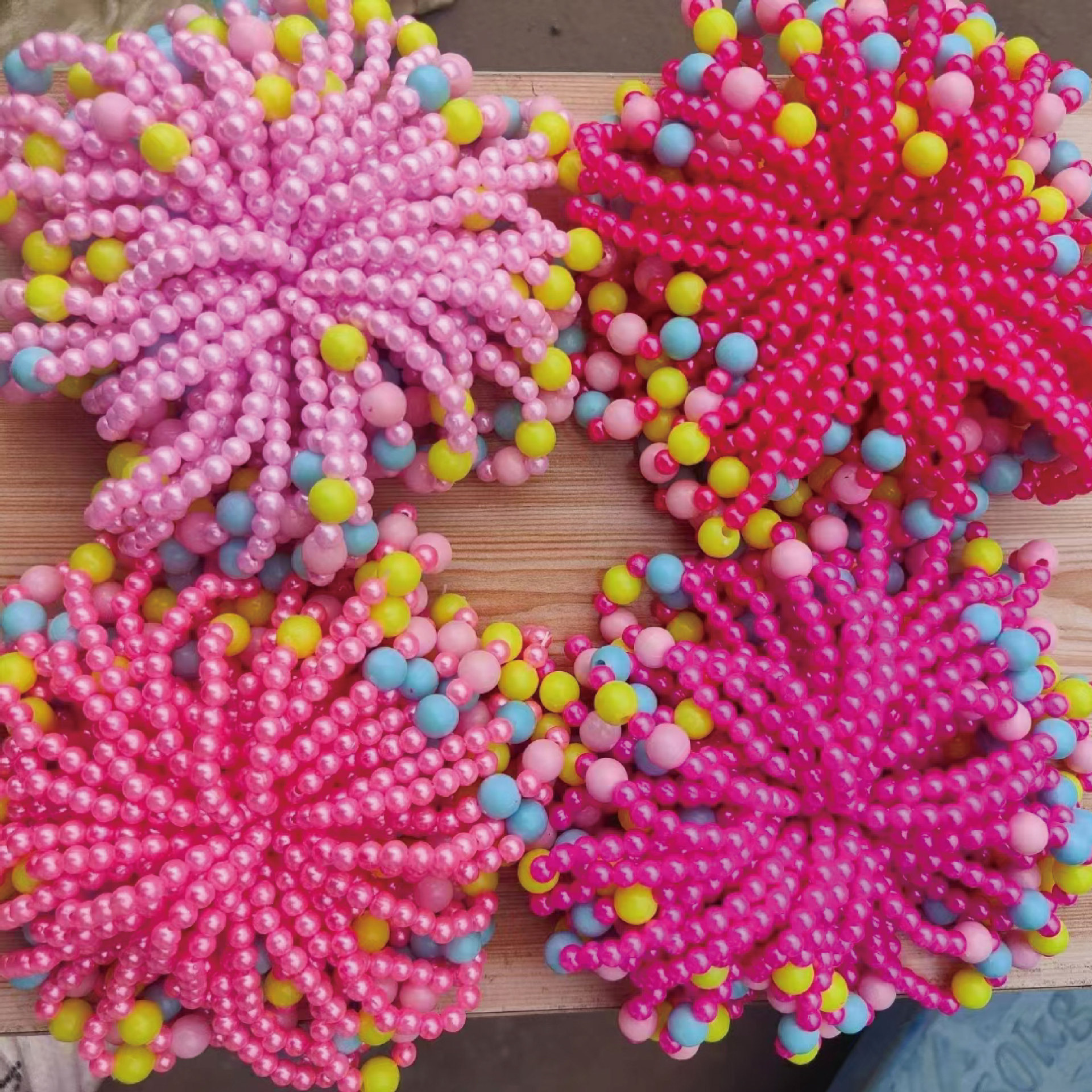 Year of the Dragon New Korean Color Imitation Pearl Bracelet Children's Bracelet Ornament Princess Toy Accessories Wholesale Two Yuan Store