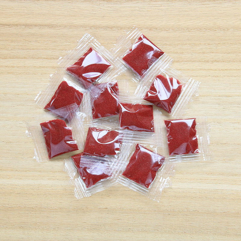 Wholesale imitation red cinnabar powder package fine powder cinnabar stone powder can be packed hollow copper gourd accessories purple gold sand bag in stock