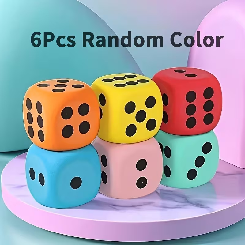 Кубики с закругленными углами Eva с трансграничной маркировкой, 3.8 см, шестигранные, веселые кубики для детей, props для раннего обучения, цветная печать