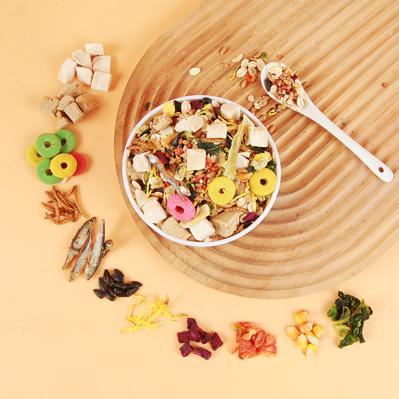 Hamster Food Freeze-Dried Fruit and Vegetable Food Nutritional Feed Golden Bear Dwarf Grain Staple Food Flower Branch Rat Food Grain Wholesale