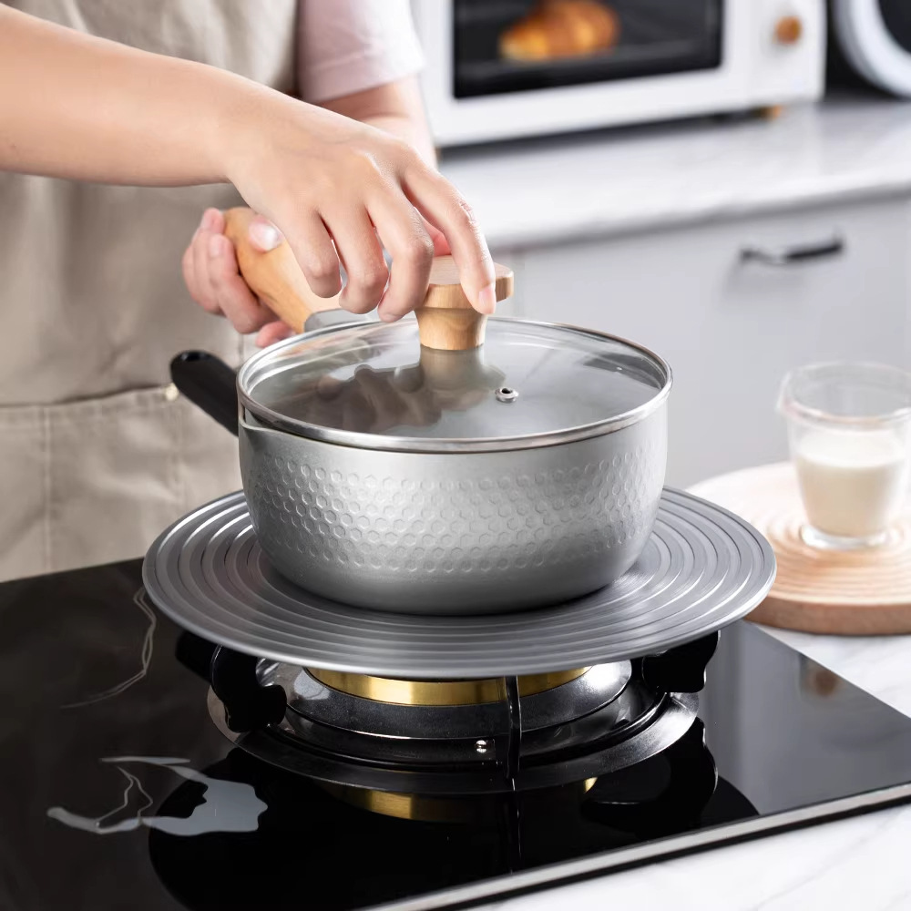 Теплопроводящая плита для газовой плиты эмалированная кастрюля защитник дна кастрюли для домашнего размораживания противожаровая черная теплопроводящая плита