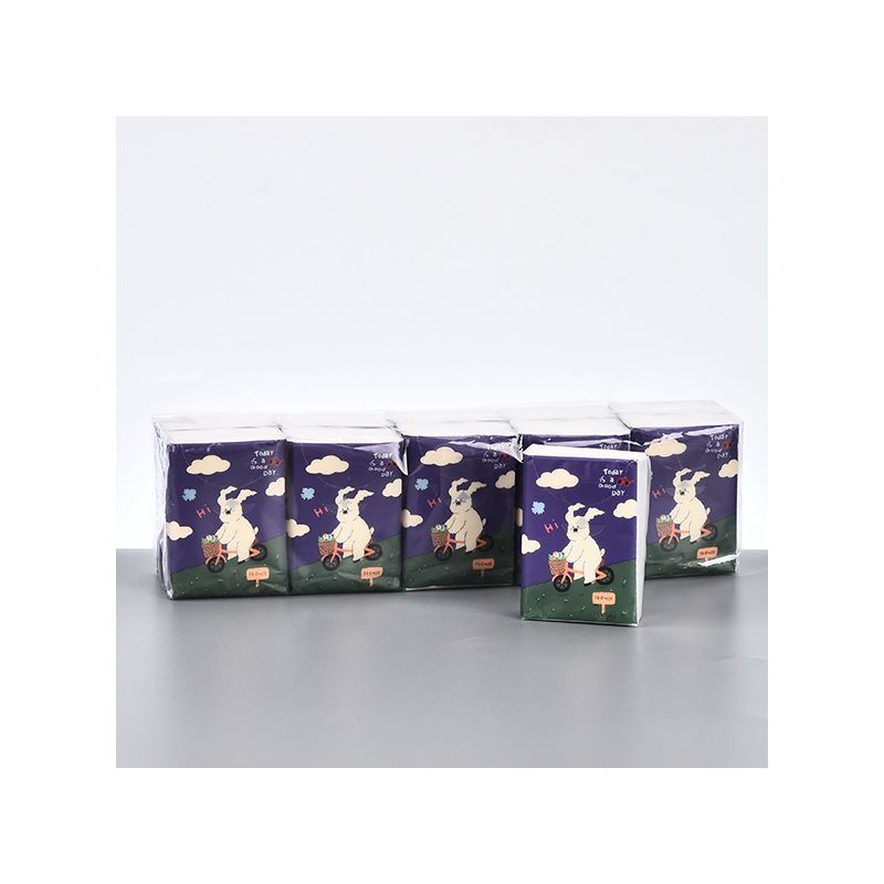 Factory in stock handkerchief paper wholesale printed logo wedding mini facial tissue small bag tissue portable Napkin