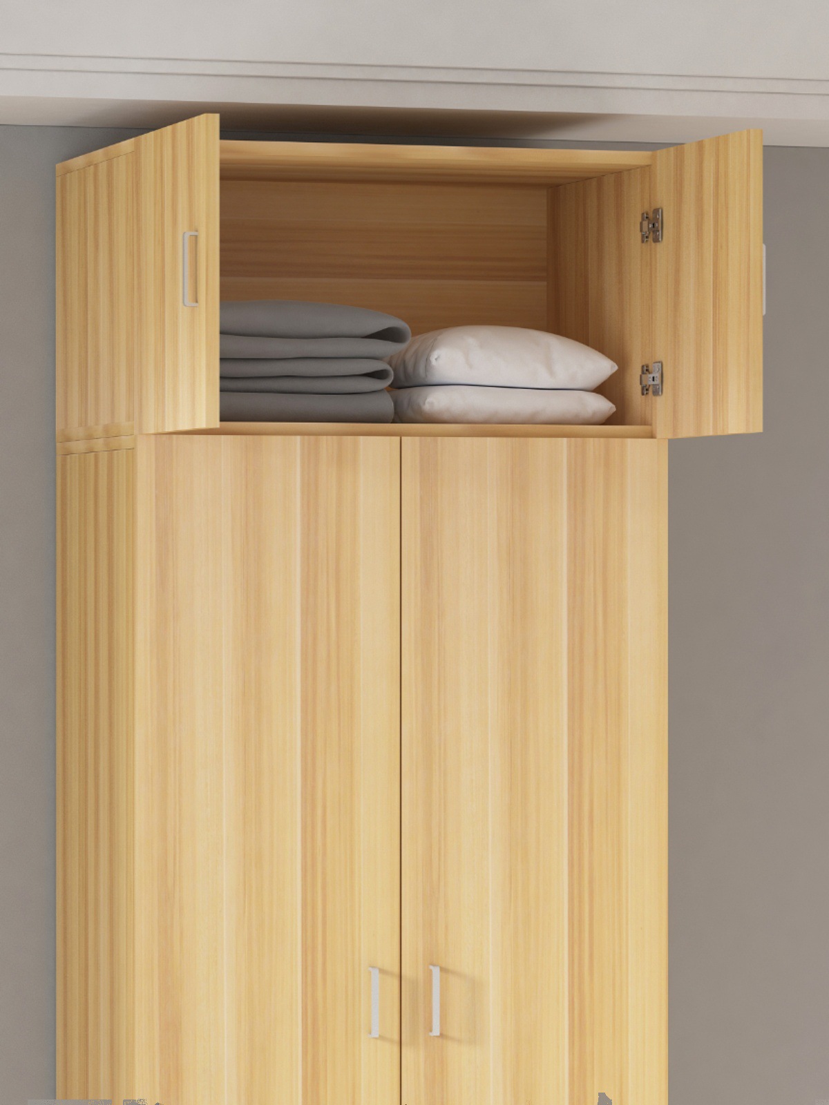 Wardrobe Top Cabinet Bedroom Heightened Cabinet Wall Cabinet Storage Cabinet Balcony Top Box Cabinet Bay Window Solid Wood Cabinet