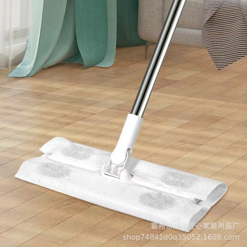 Electrostatic Dust Cleaning Paper Wipes Disposable Hand-free Wash Flat Dry Wipes Mop Lazy Wipes Dust Cleaning Mop