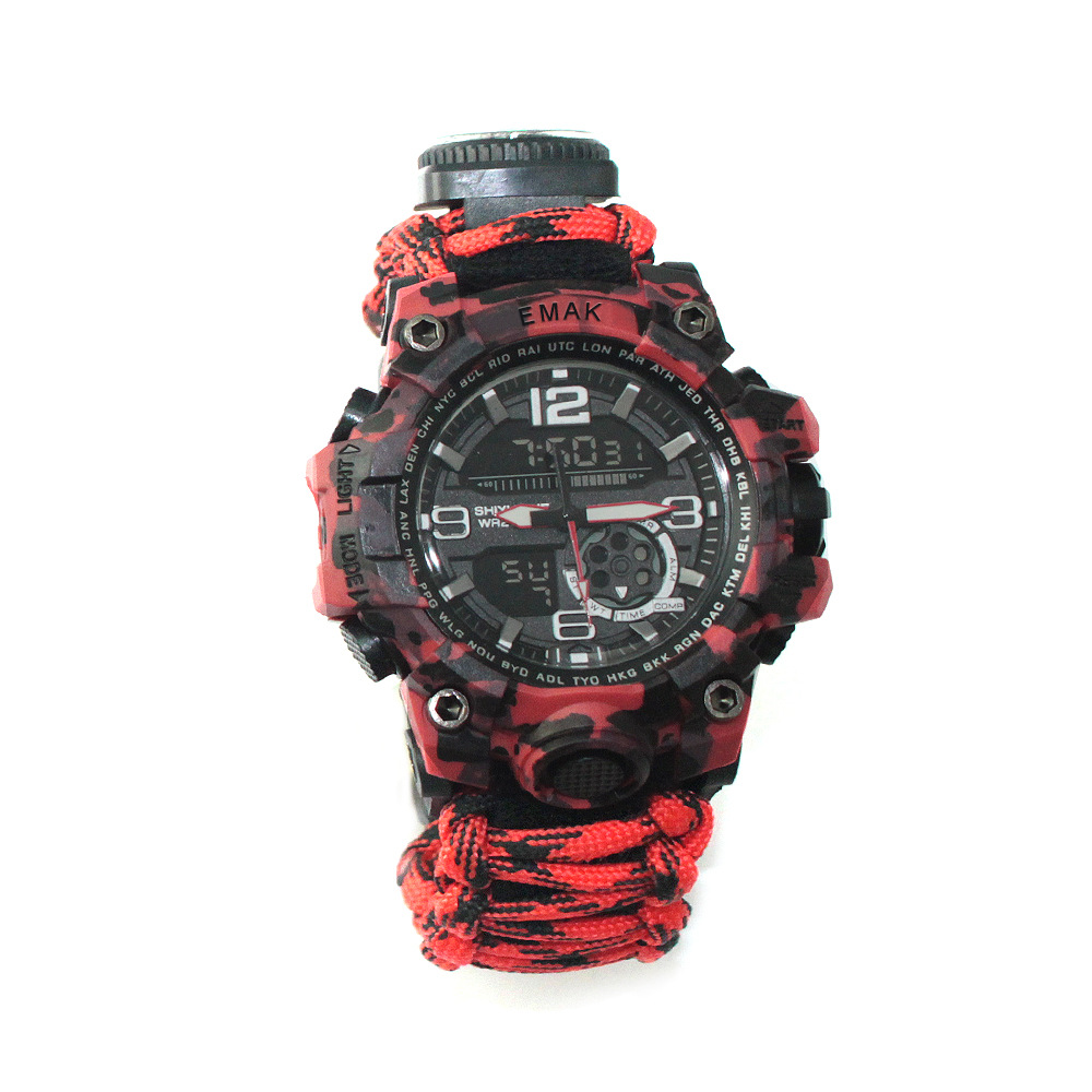 Cross-border mountaineering watch men's outdoor sports compass thermometer multi-function electronic watch spot wholesale