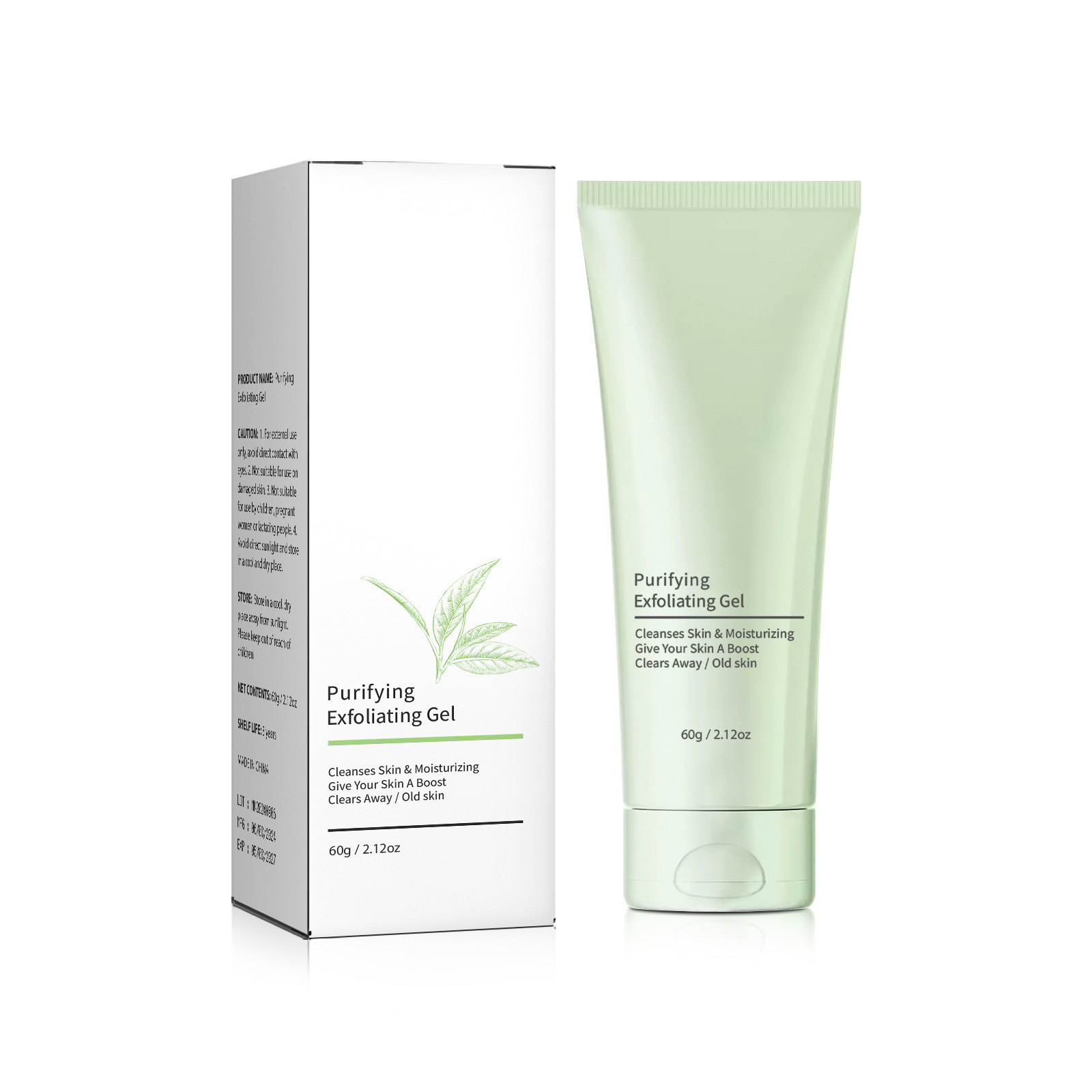 Cross-Border Customized Exfoliating Gel Oem Processing Cleans Pores, Facial Skin, Removes Dirt, Refreshes and Moisturizes