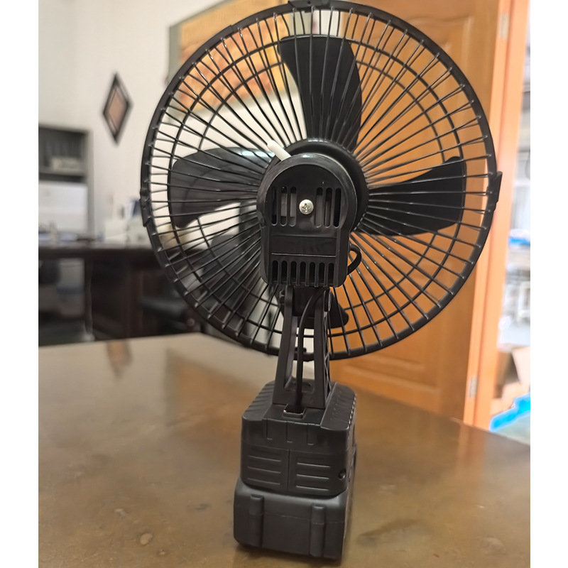 Cross-border 10-inch Lithium Fan Quiet Large Air Volume High Speed Outdoor Endurance Long-lasting Charging Shake Head Makita Fan