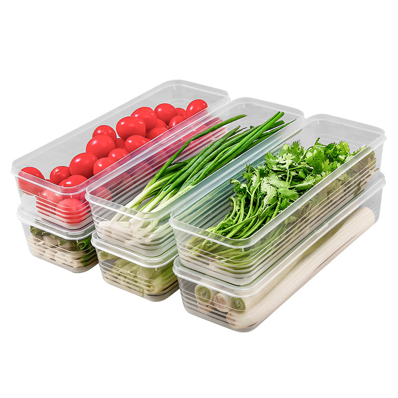 Onion, Ginger, Garlic, Green Onion Noodle Storage Box, Rectangular Noodle Preservation Box, Food-Grade Food-Sealed Plastic Box