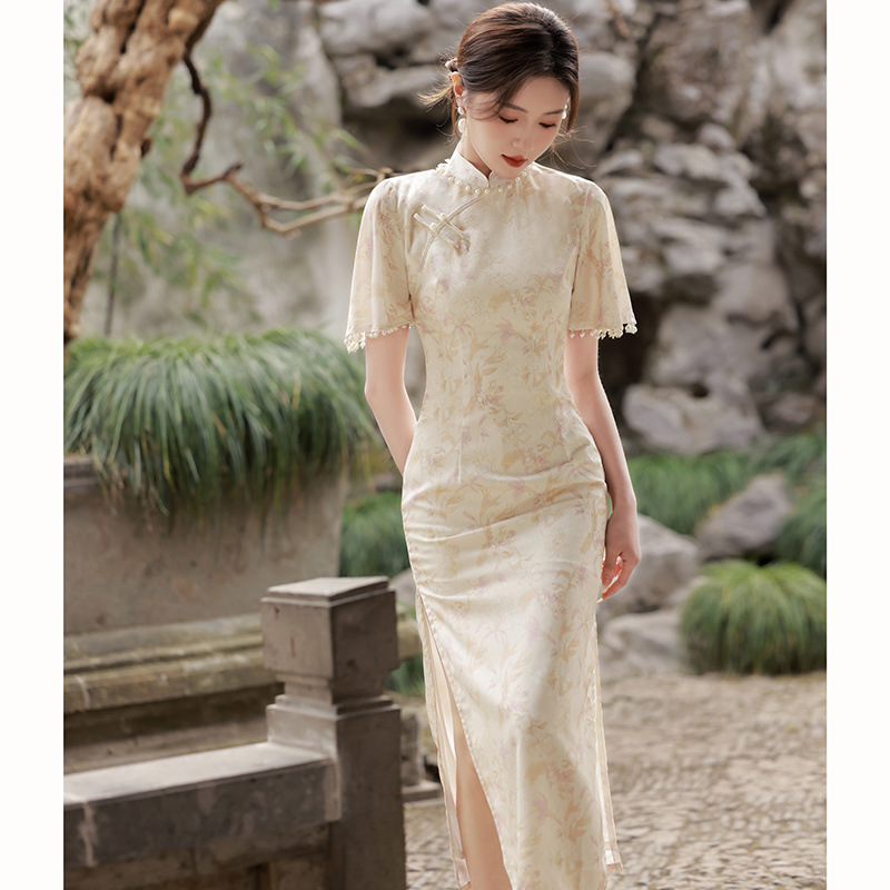 [1.7 Million People Collect] New Chinese Style Cheongsam New Style 2025 Improved Girl Summer Feeling Young and Long