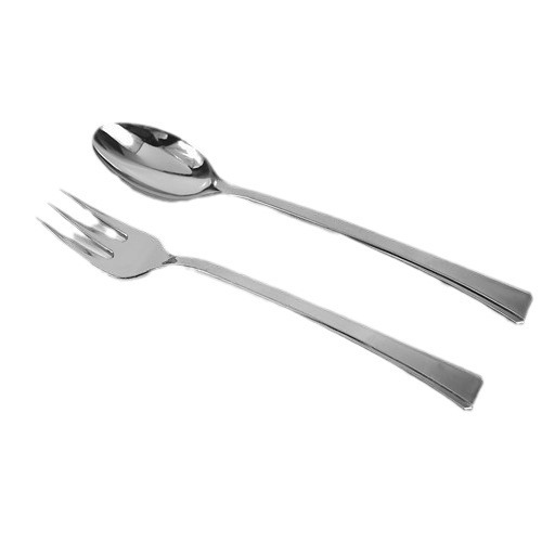 Disposable electroplated plastic mini coffee colorful ice cream fork spoon