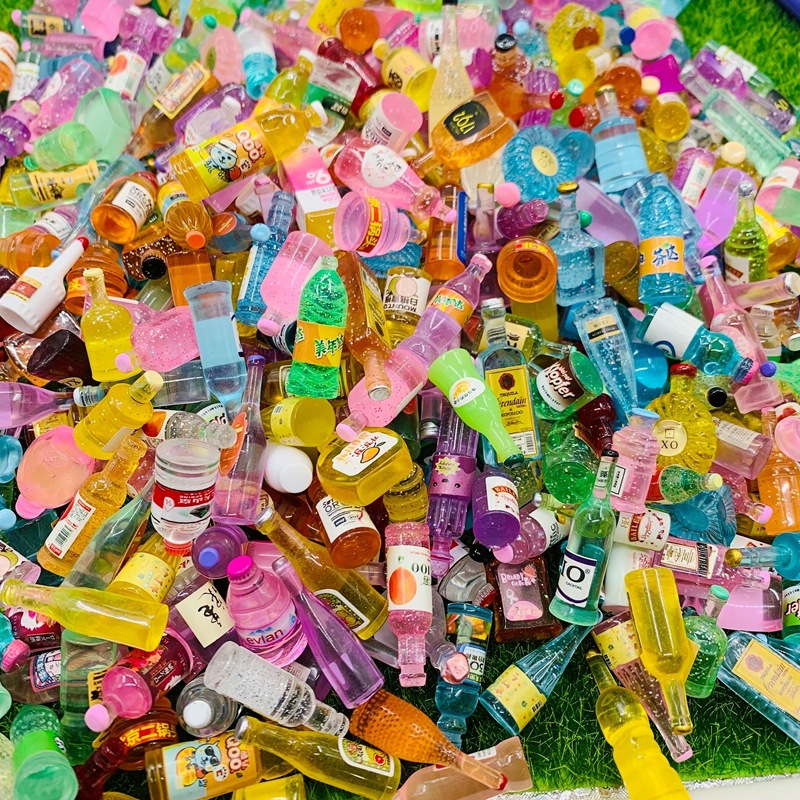 Explosions lucky bag food play simulation beverage wine bottle resin accessories DIY cream glue mobile phone shell haircard patch material