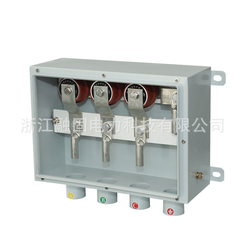Factory long-term supply high-voltage cable transfer box stainless steel shell copper nose 35KV cable protection grounding box