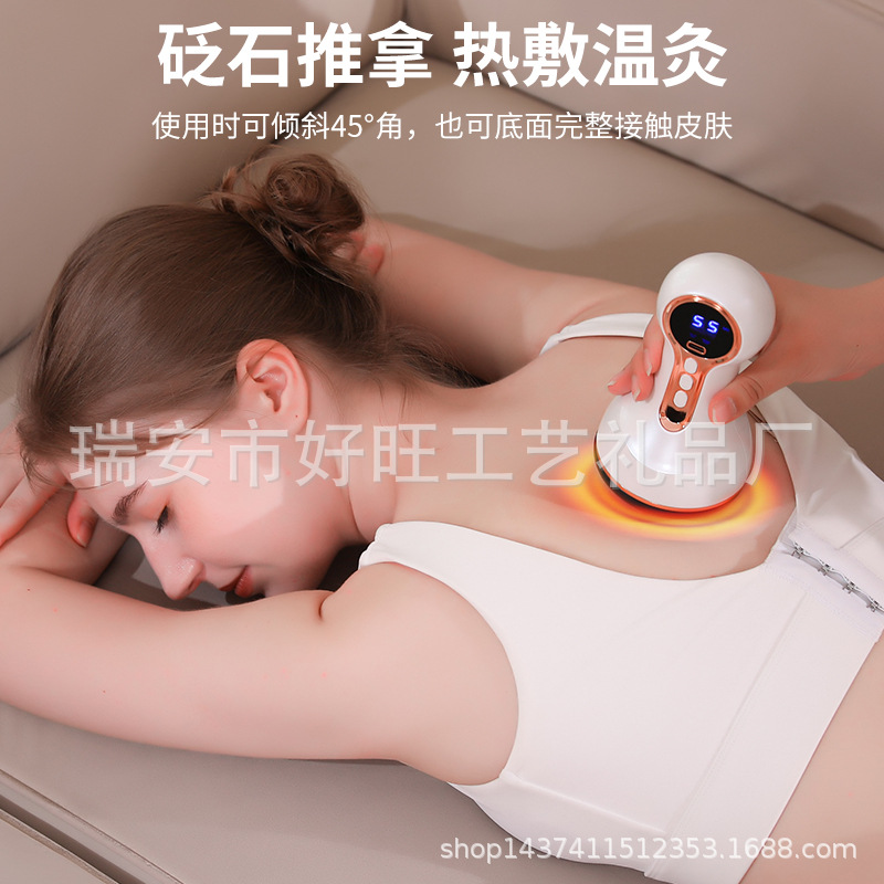 Bianstone Massager, Natural Warm Moxibustion Instrument, Relieves Pain in Multiple Parts of the Body, Hot Compress Physiotherapy Abdominal Massager