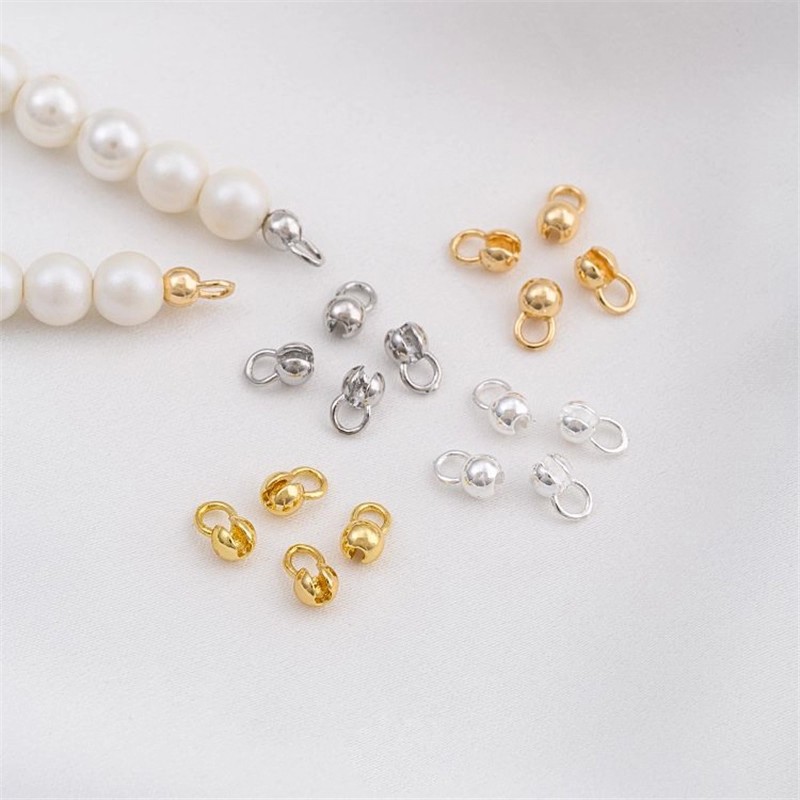 18K золотое наполнение цветосохраняющее позиционирующее бусинное застежка цветка бутон конец застежка ручная работа DIY браслет ожерелье соединитель ювелирные аксессуары