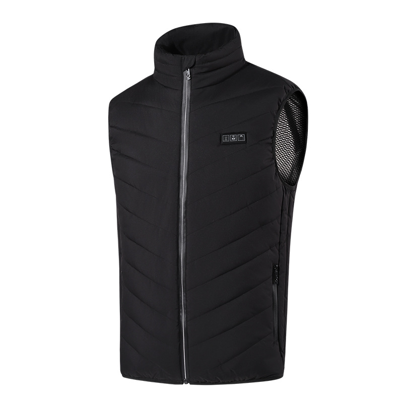Cross-border wholesale intelligent heating vest three control zone 15 male intelligent heating clothing electric heating vest factory direct sales