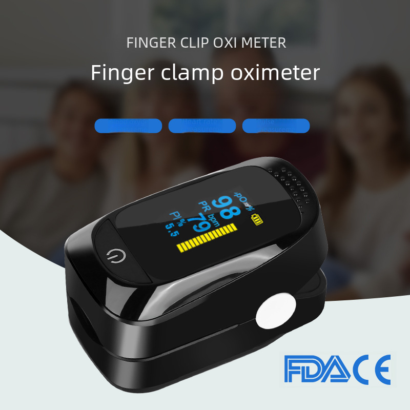 Cross-Border Export Finger Clip-On Oximeter for Children and Adults Home Medical Finger Pulse Oximeter