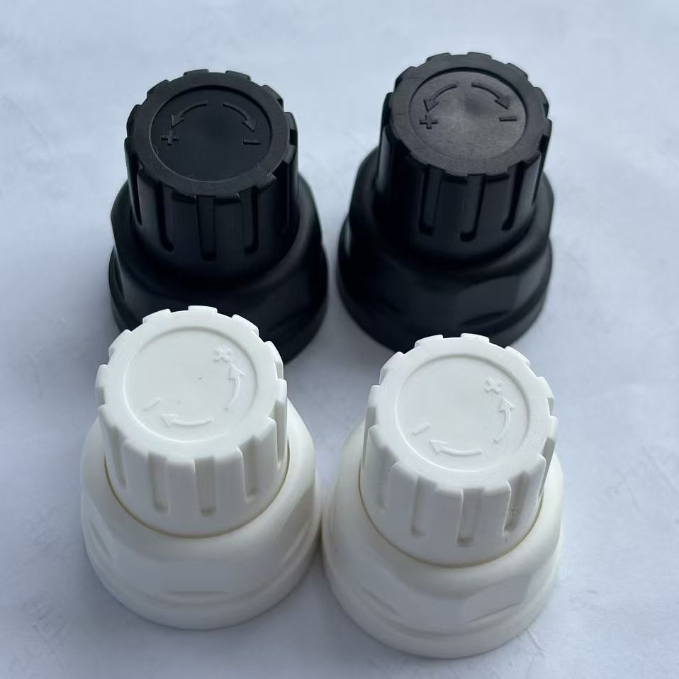 Water Distributor Adjustment Cap Constant Temperature Water Distributor Adjustment Cap Trv White Plastic Decorative Cover Black and White Ready Stock