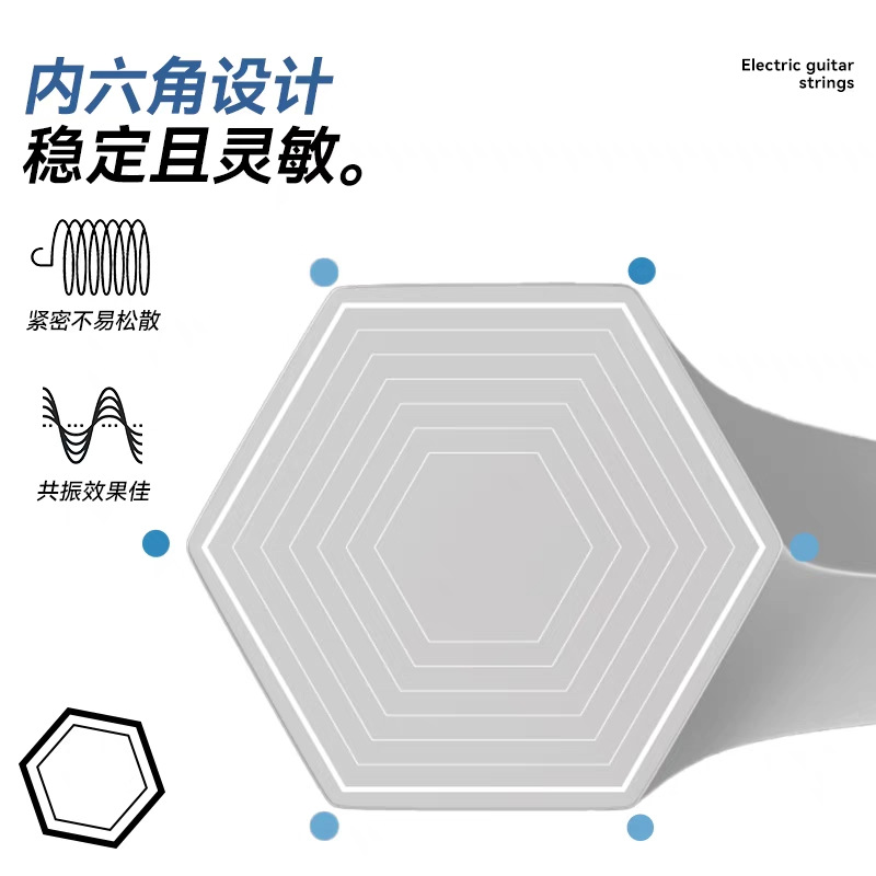 Erfu E00 Electric Guitar Strings 09/10 Set of 6 Beginner Nickel-Plated Alloy Coated Anti-Rust Coated Guitar Strings