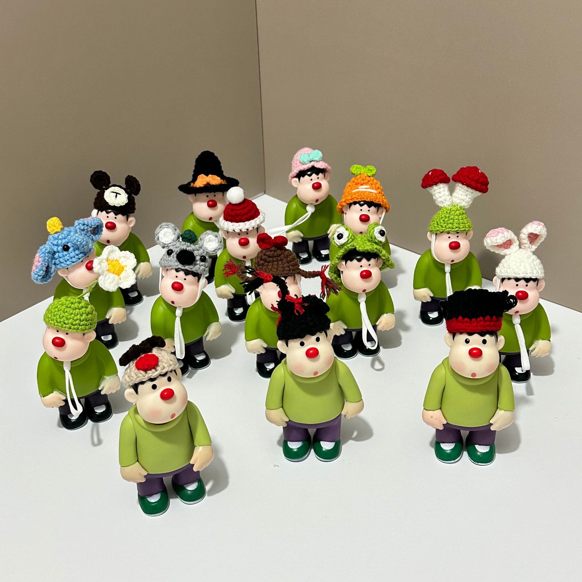 Pang Hu Xiao Xin Cun Flower Braid Hat Handmade Cute Hat Xiao Xin Doll Doll Hat Desktop Car Ornaments